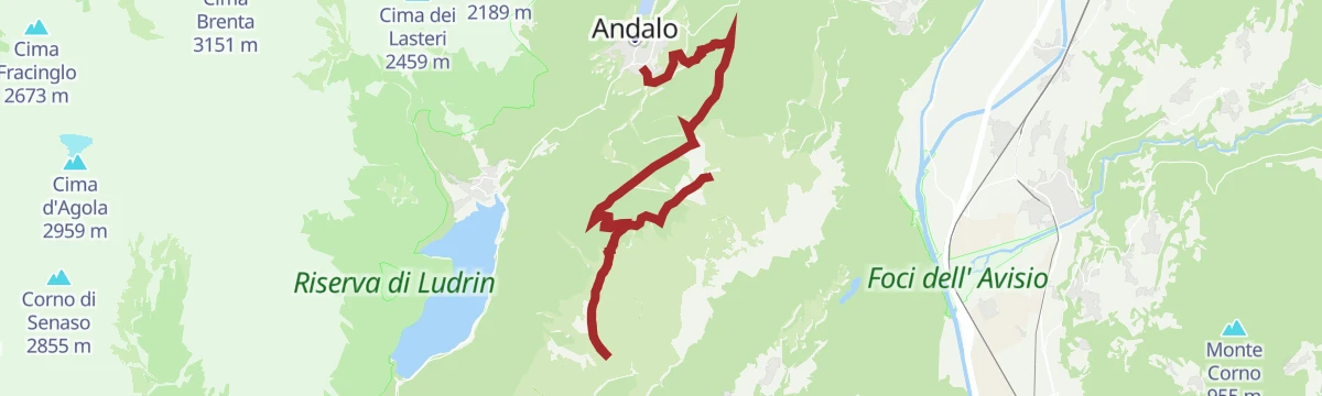 Route map: Doss Pelà - Bait del Germano